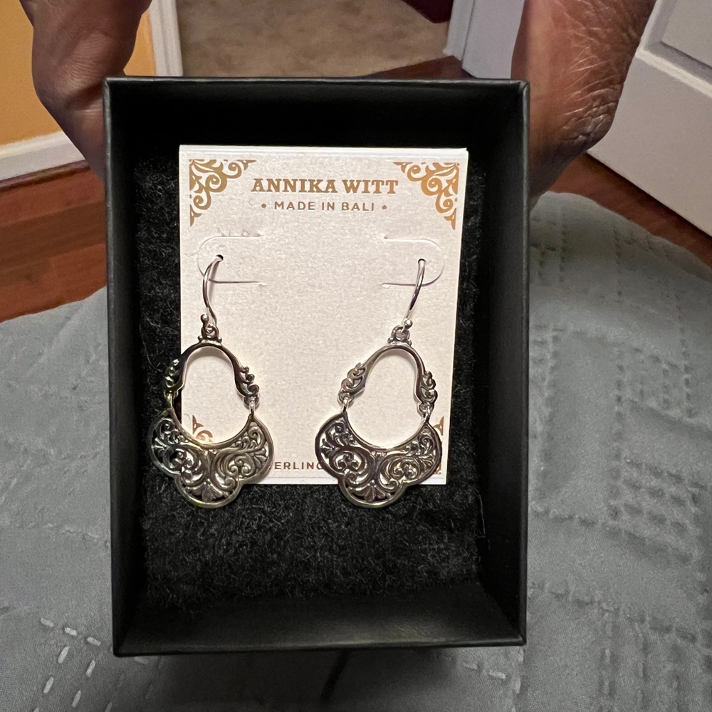 Sterling silver earrings. Never worn. Smoke free and animal free home.